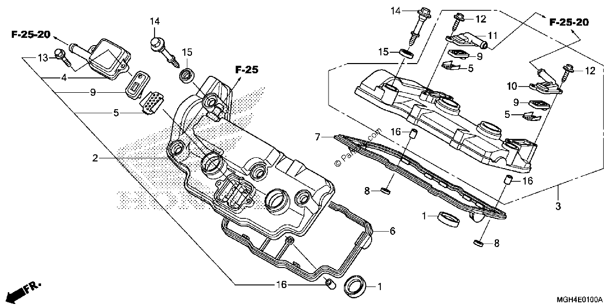 Diagrama de CYLINDER HEAD COVER