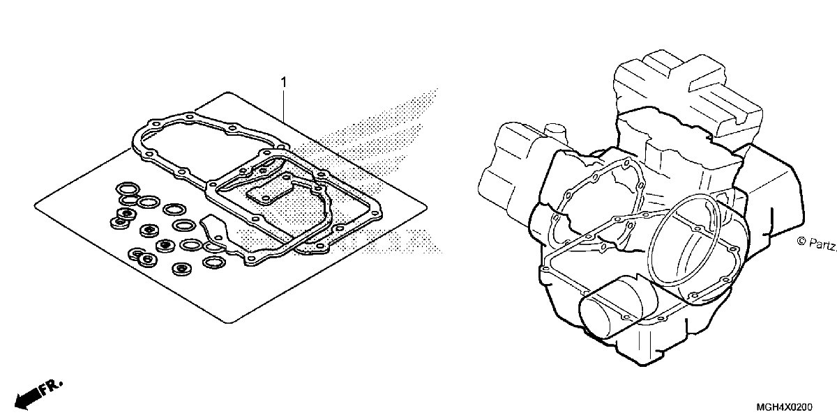Diagrama de GASKET KIT B