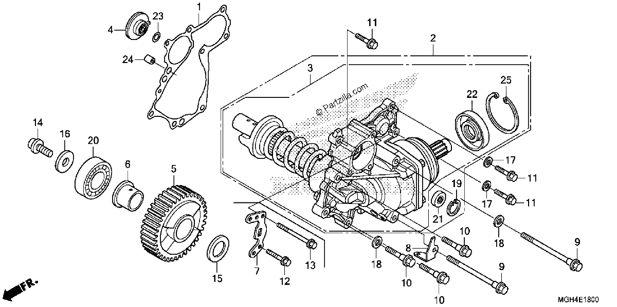 Diagrama de SIDE GEAR CASE