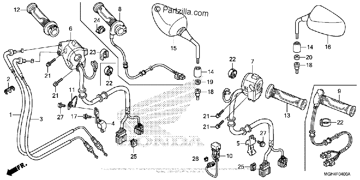 Diagrama de SWITCH CABLE MIRROR 1