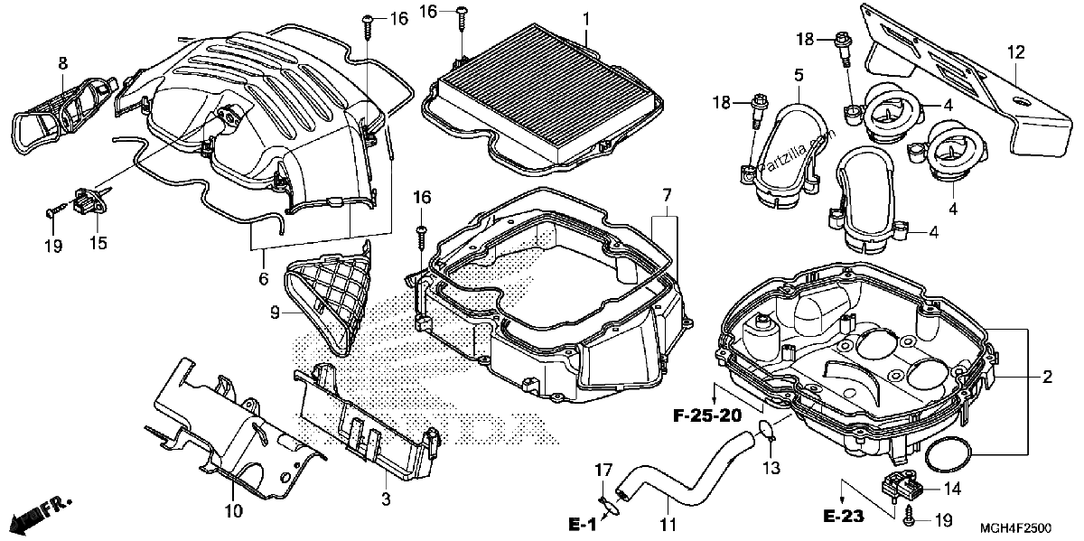 Diagrama de AIR CLEANER