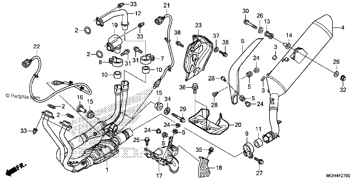Diagrama de EXHAUST MUFFLER