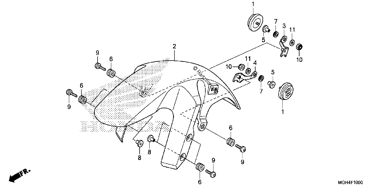 Diagrama de FRONT FENDER