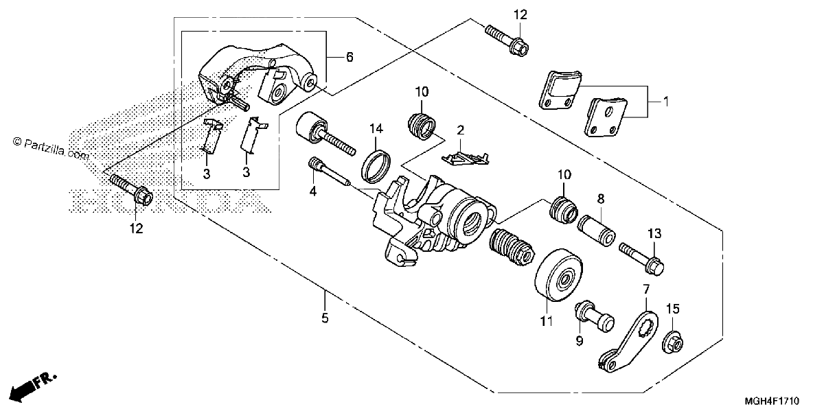 Diagrama de PARKING BRAKE CALIPER