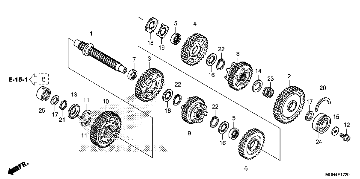 Diagrama de TRANSMISSION COUNTERSHAFT