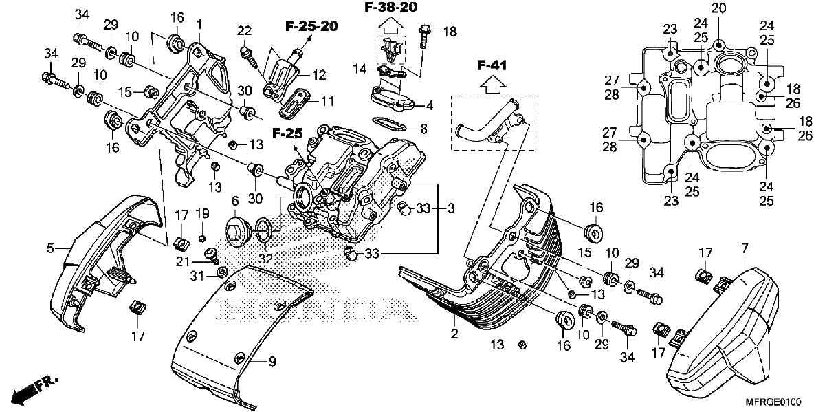 Diagrama de FRONT CYLINDER HEAD COVER