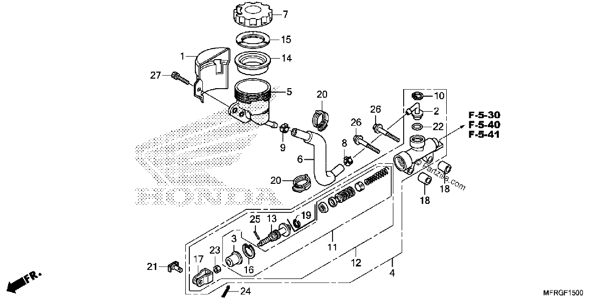 Diagrama de REAR BRAKE MASTER CYLINDER