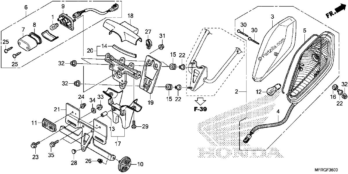 Diagrama de TAILLIGHT LICENSE LIGHT 1