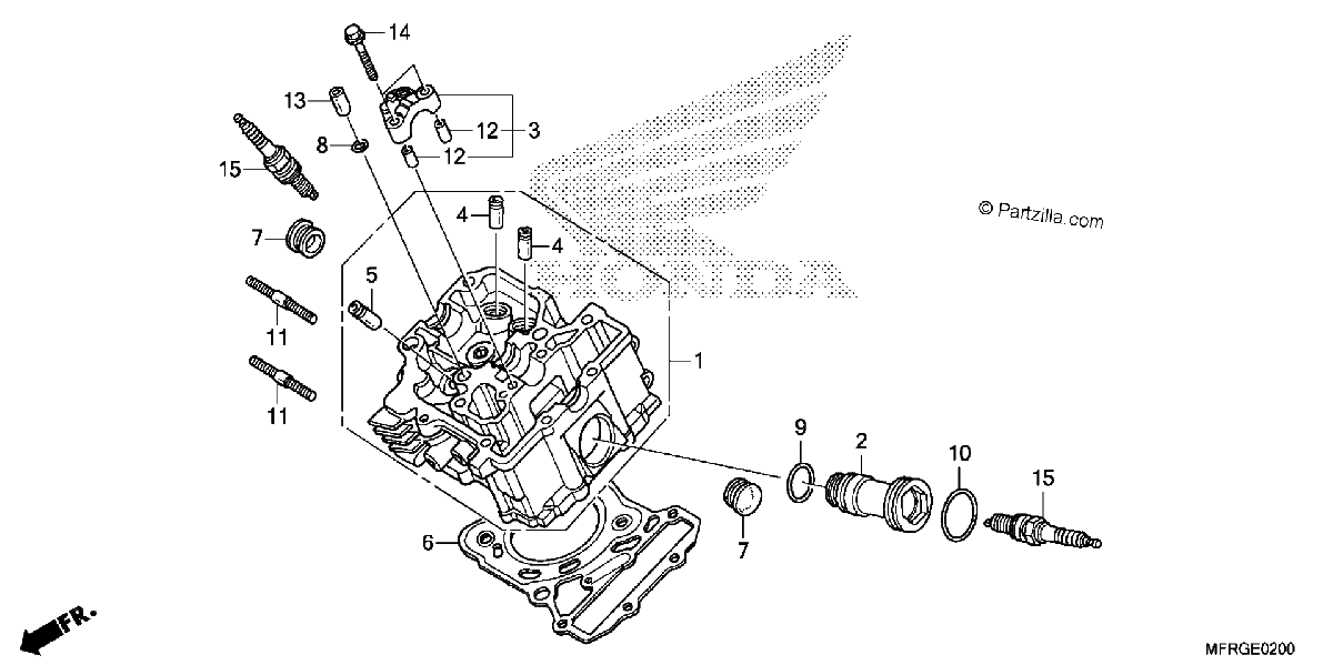 Diagrama de FRONT CYLINDER HEAD