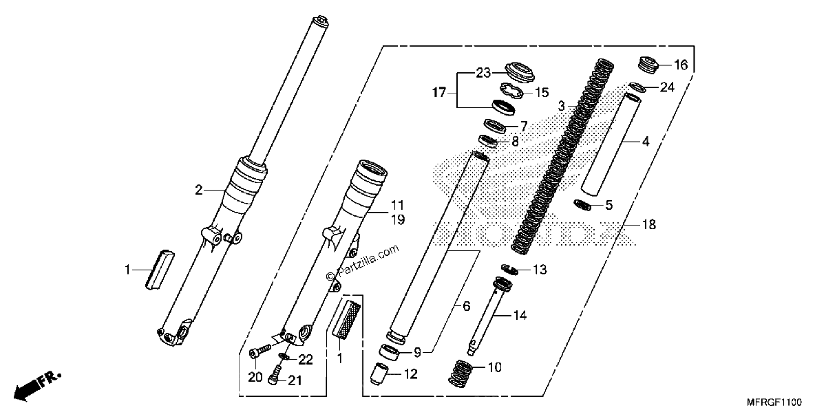 Diagrama de FRONT FORK 1