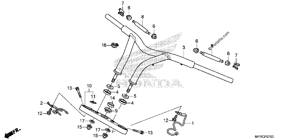 Diagrama de HANDLEBAR TOP BRIDGE 1