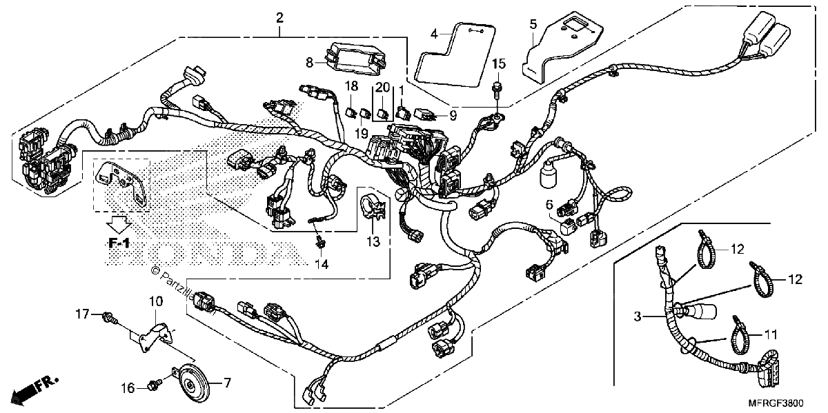 Diagrama de WIRE HARNESS 1