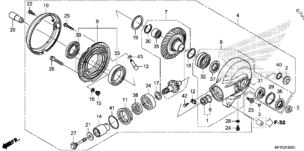 Diagrama de FINAL DRIVEN GEAR