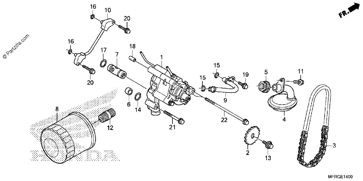 Diagrama de OIL FILTER OIL PUMP