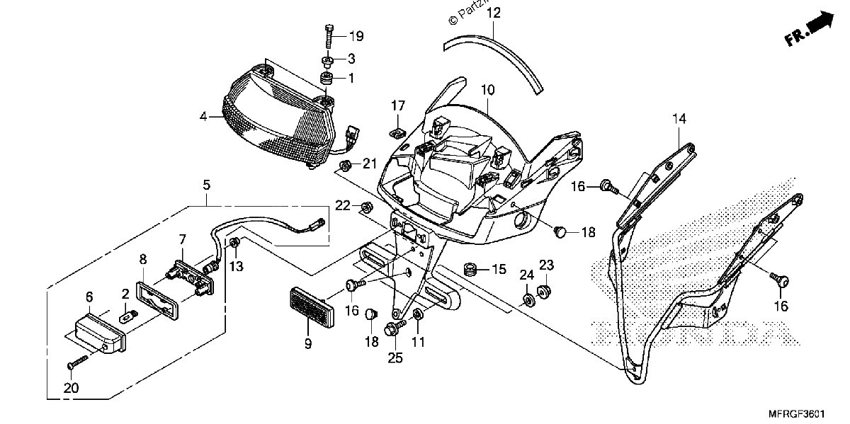 Diagrama de TAILLIGHT LICENSE LIGHT 2