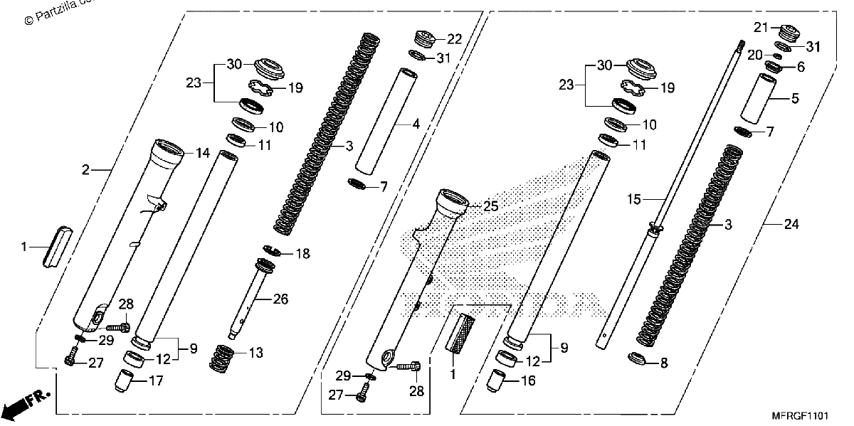 Diagrama de FRONT FORK 2
