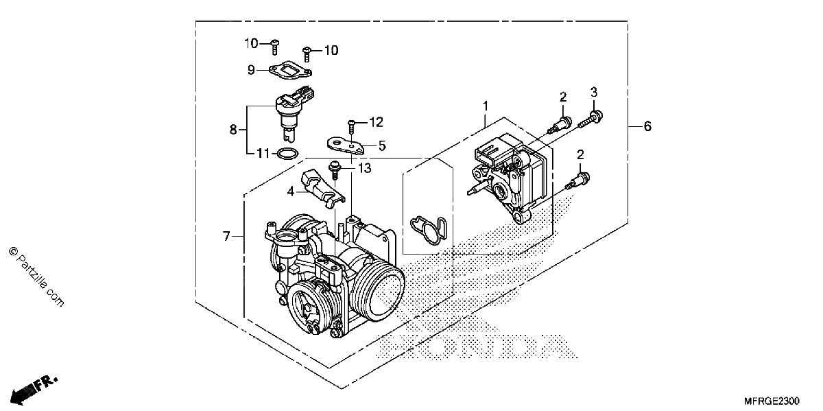 Diagrama de THROTTLE BODY