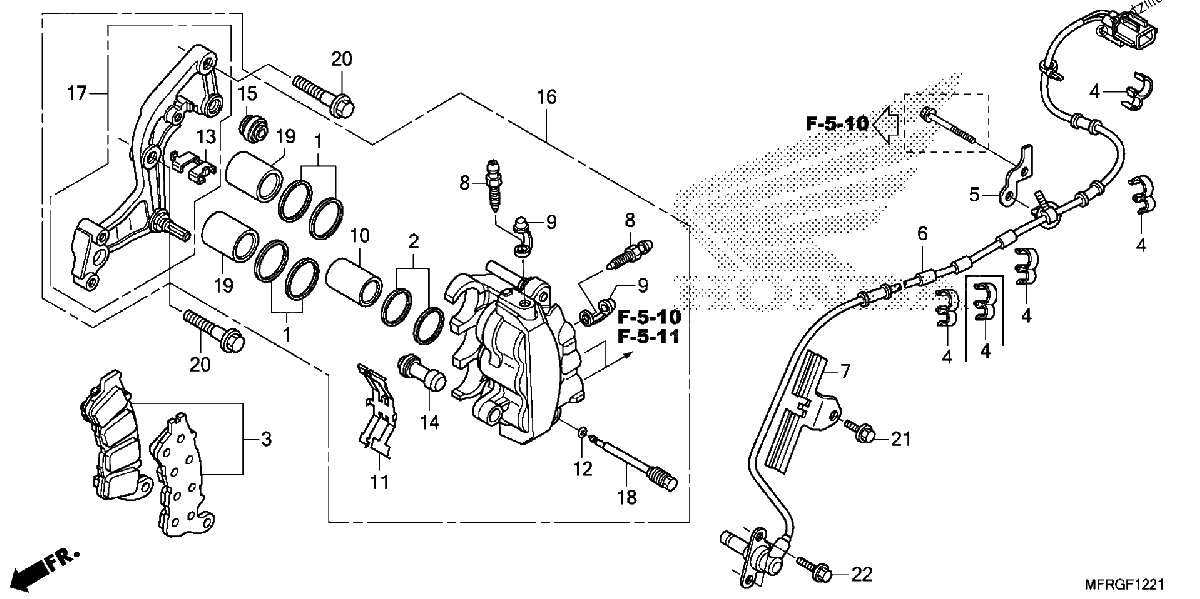 Diagrama de FRONT BRAKE CALIPER 2