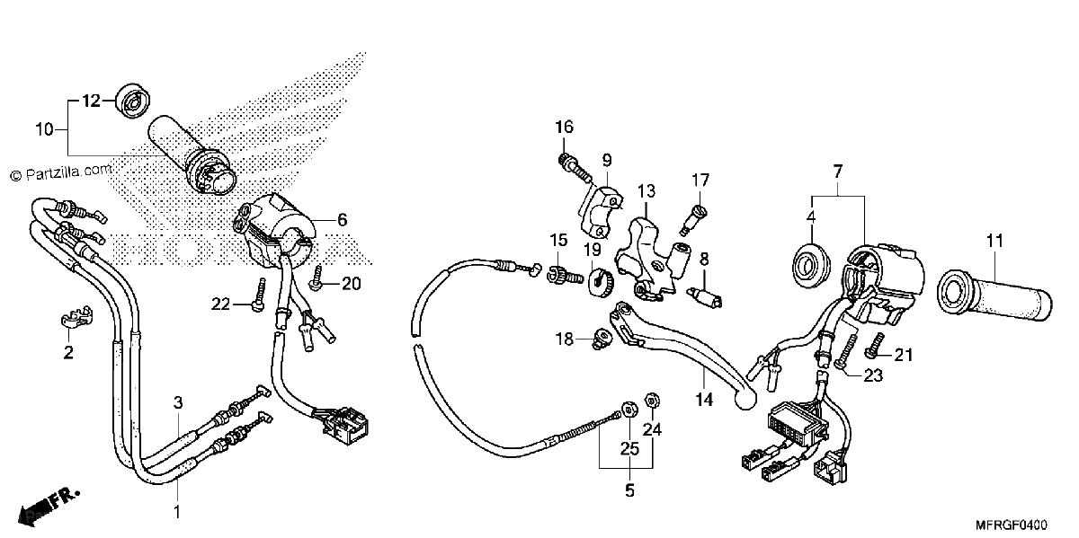 Diagrama de HANDLE SWITCH CABLE