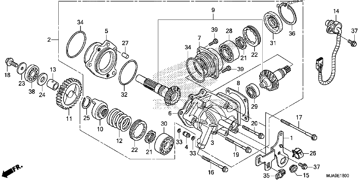 Diagrama de SIDE GEAR CASE