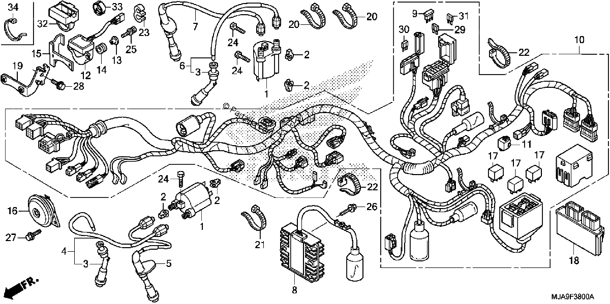 Diagrama de WIRE HARNESS 1