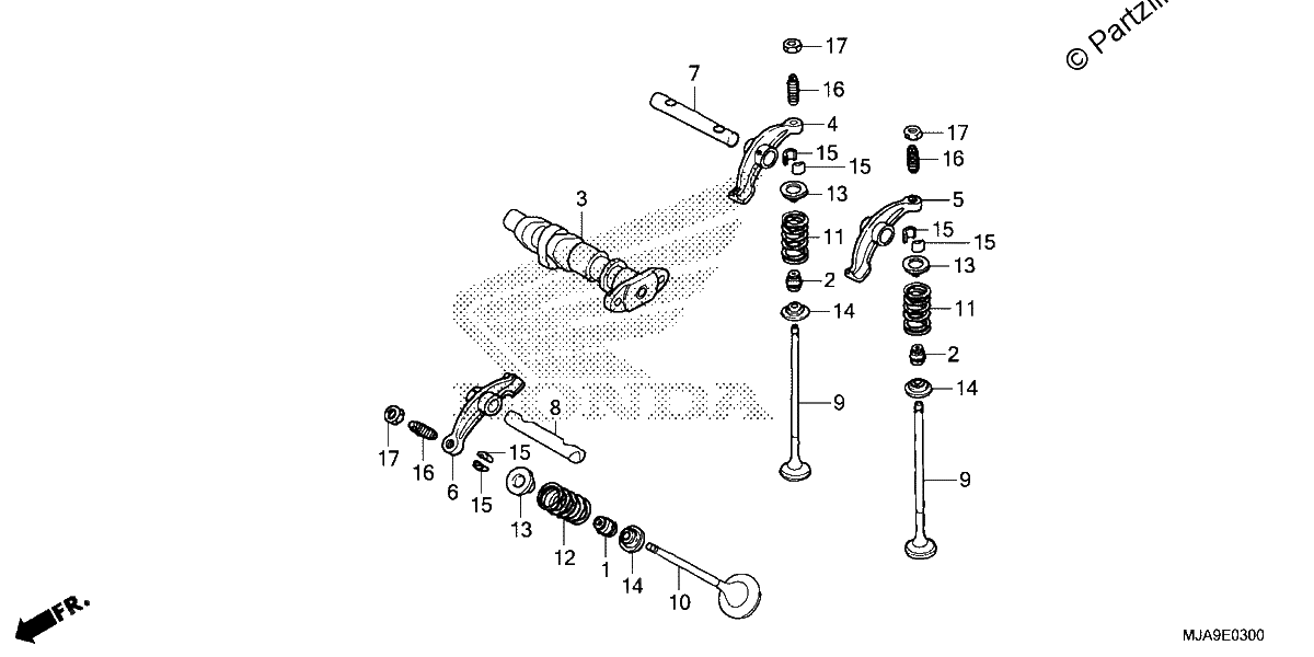 Diagrama de CAMSHAFT VALVE FRONT