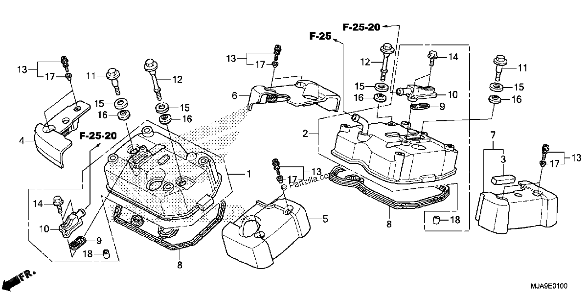 Diagrama de CYLINDER HEAD COVER