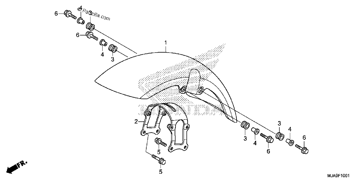 Diagrama de FRONT FENDER 2