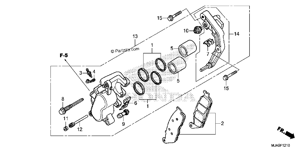 Diagrama de FRONT BRAKE CALIPER 1