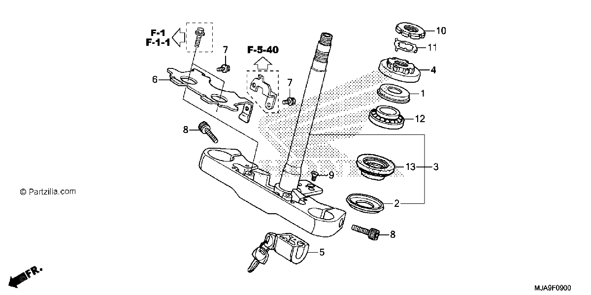 Diagrama de STEERING STEM