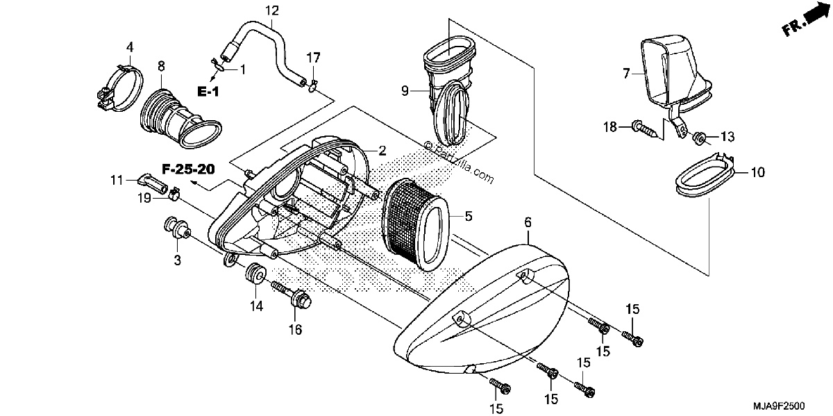 Diagrama de AIR CLEANER