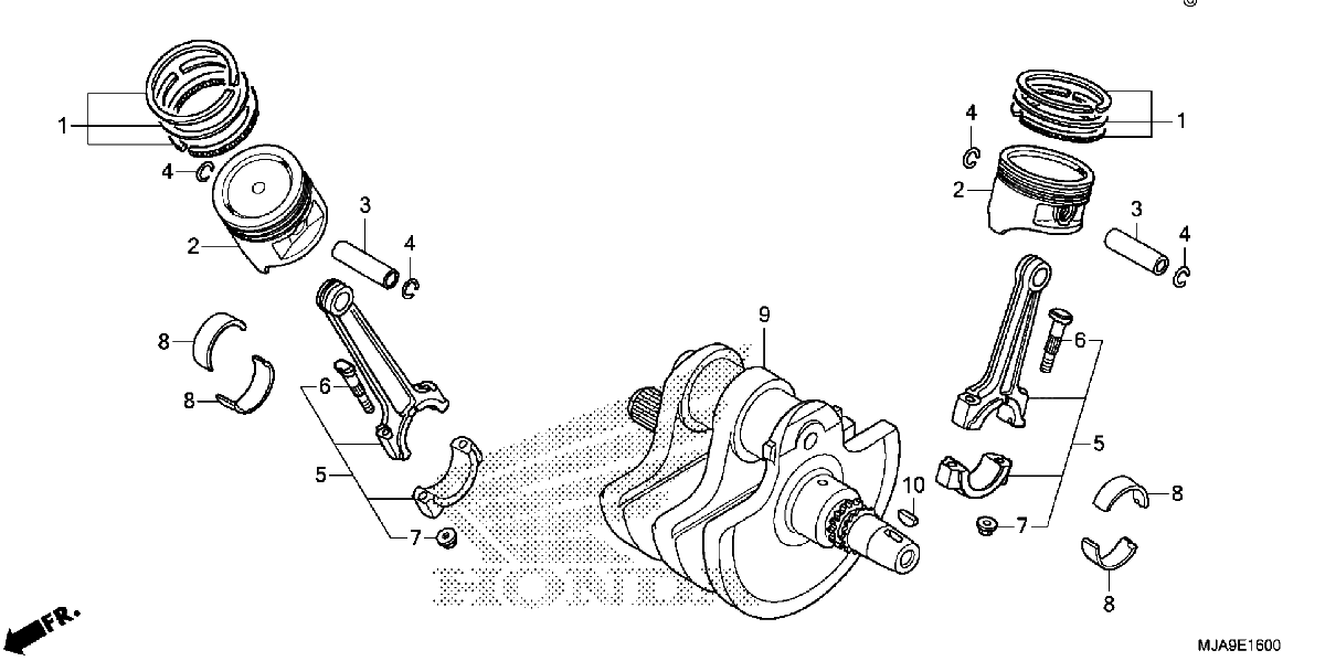Diagrama de CRANKSHAFT PISTON