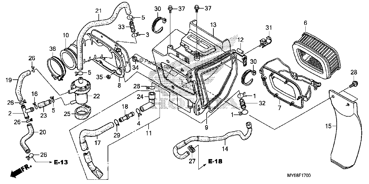 Diagrama de AIR CLEANER