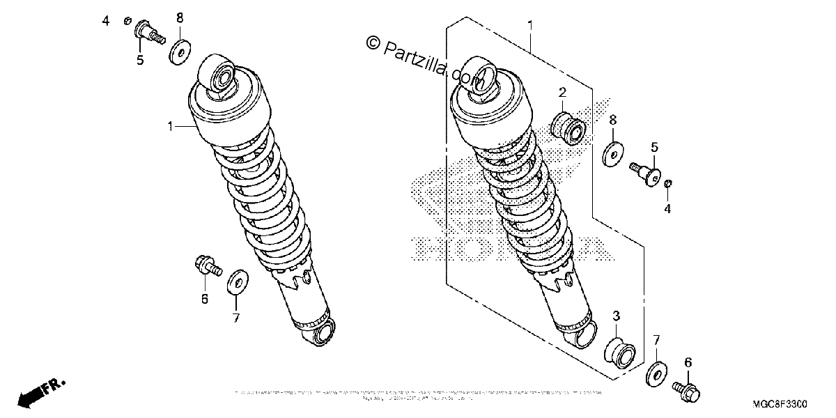 Diagrama de REAR SHOCK ABSORBER 1