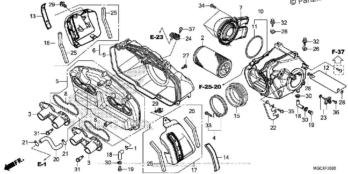 Diagrama de AIR CLEANER