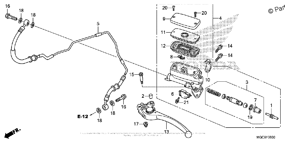 Diagrama de CLUTCH MASTER CYLINDER