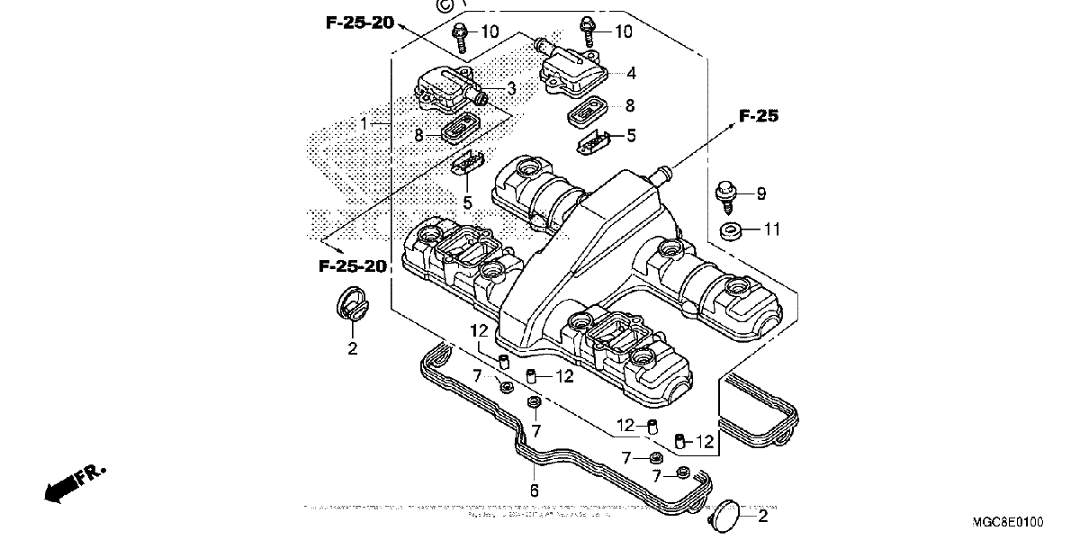 Diagrama de CYLINDER HEAD COVER