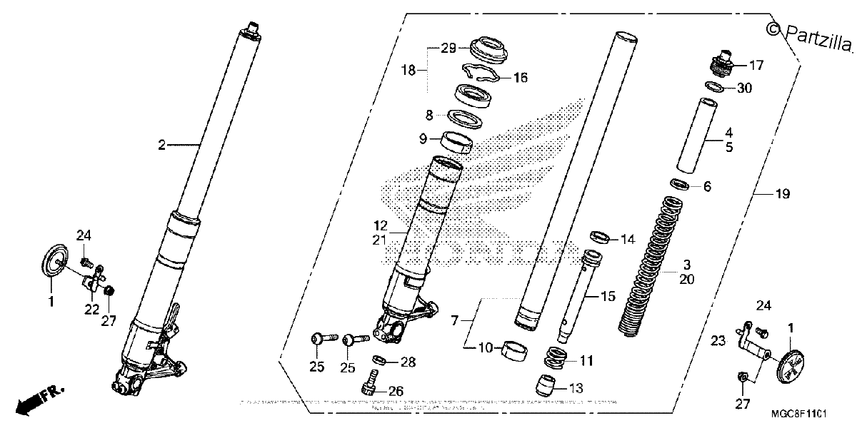 Diagrama de FRONT FORK 2