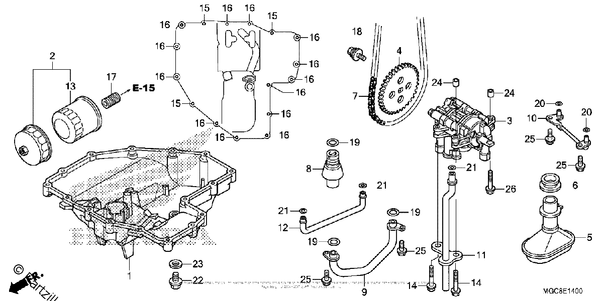 Diagrama de OIL PAN OIL PUMP
