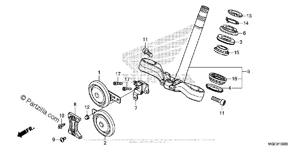 Diagrama de STEERING STEM