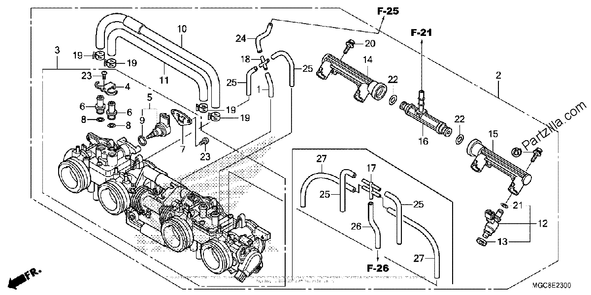 Diagrama de THROTTLE BODY