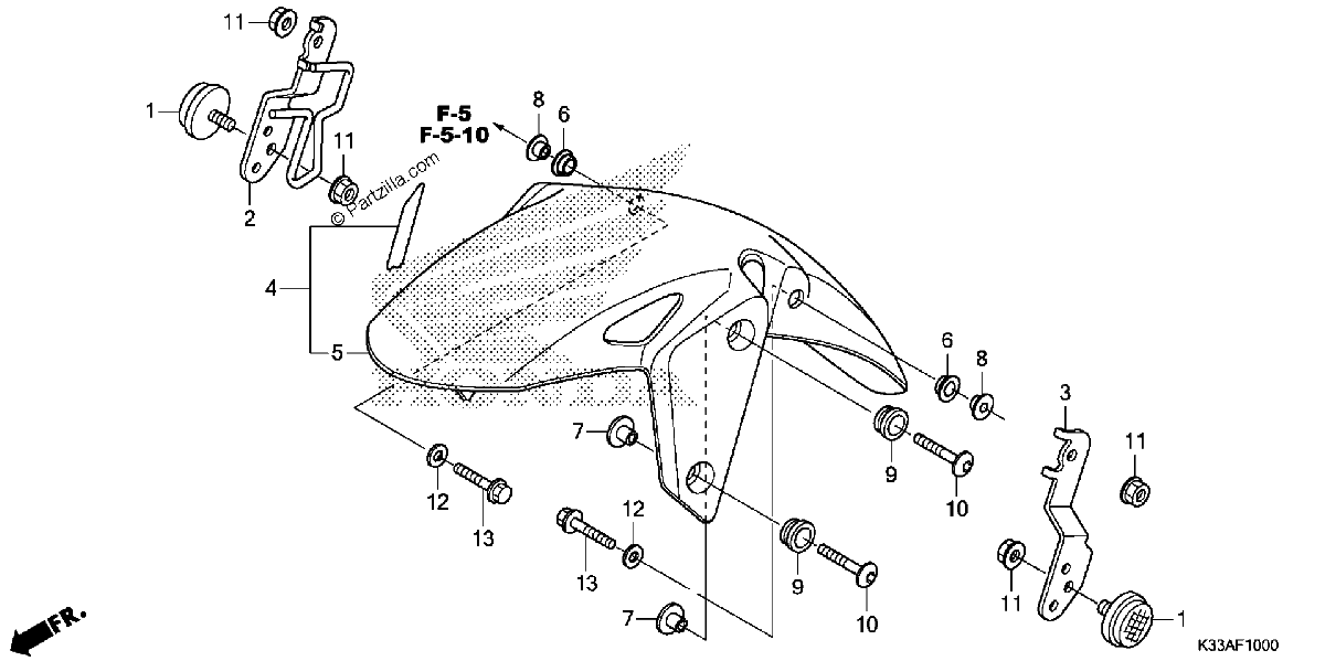 Diagrama de FRONT FENDER
