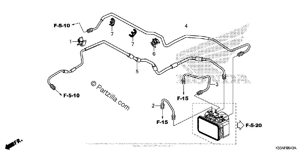 Diagrama de BRAKE PIPE