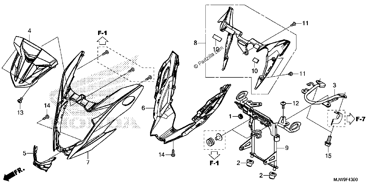 Diagrama de FRONT COWL