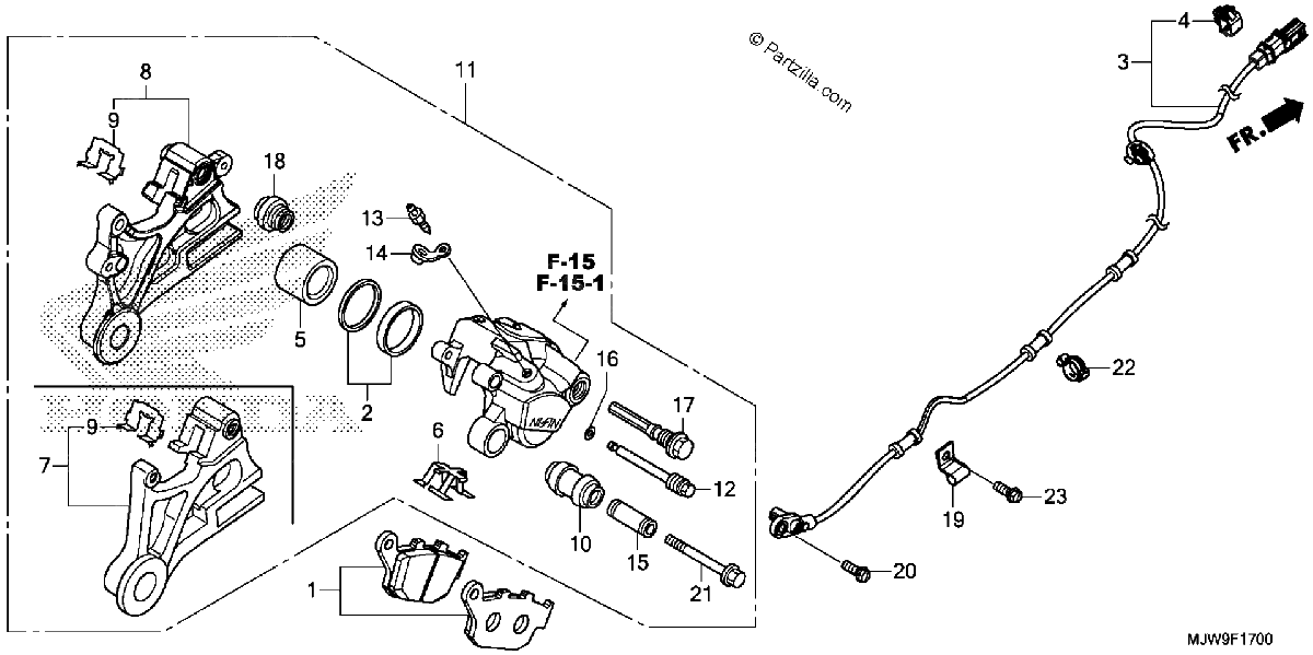 Diagrama de REAR BRAKE CALIPER
