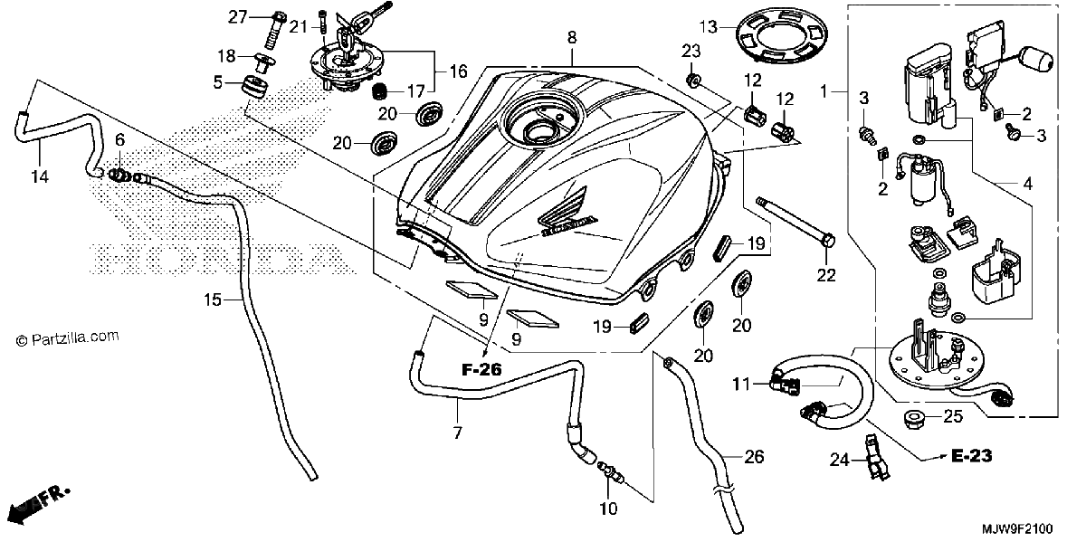 Diagrama de FUEL TANK FUEL PUMP