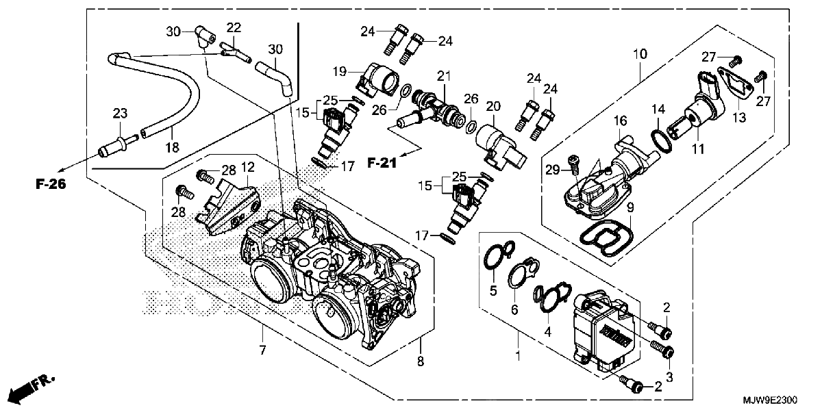 Diagrama de THROTTLE BODY