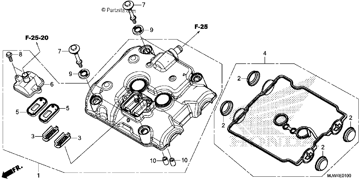 Diagrama de CYLINDER HEAD COVER