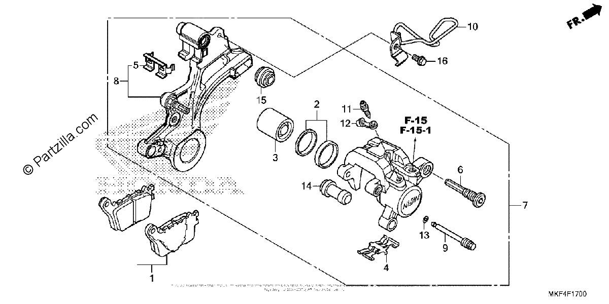 Diagrama de REAR BRAKE CALIPER