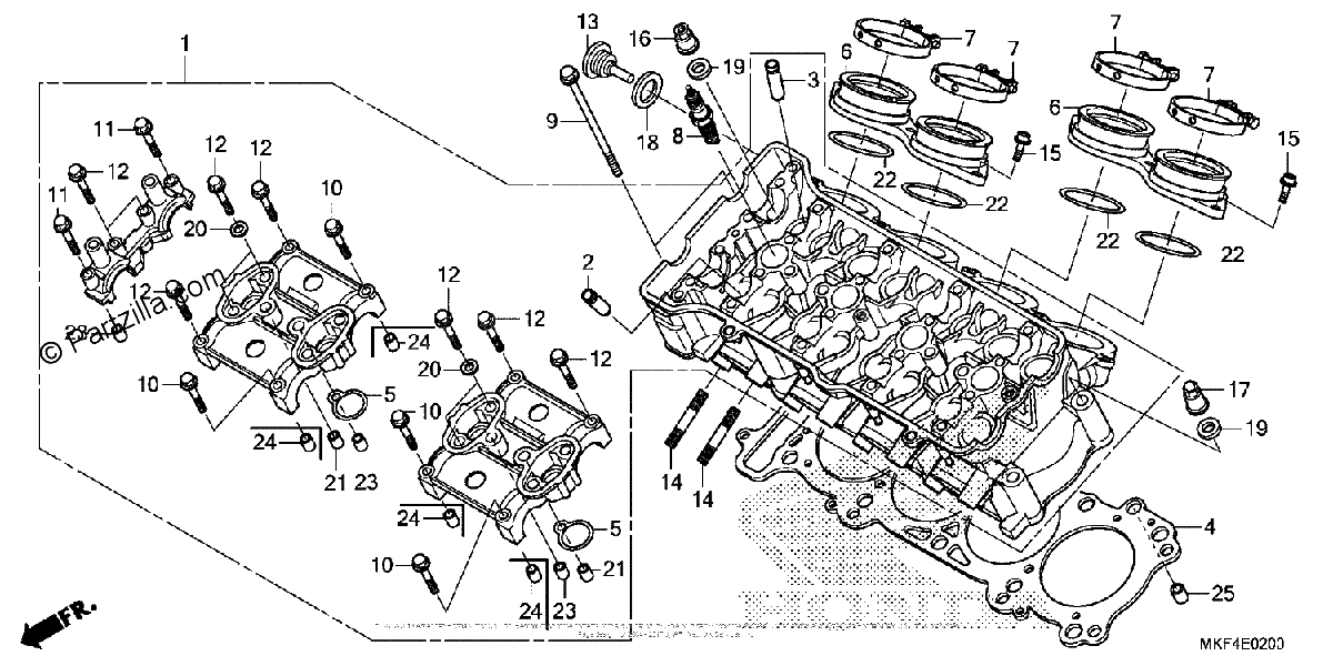 Diagrama de CYLINDER HEAD